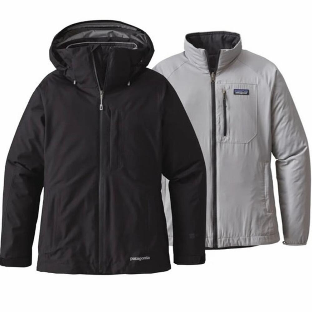 Patagonia Snowbelle 3-in-1 Jacket Black Gray Waterproof Women’s Small